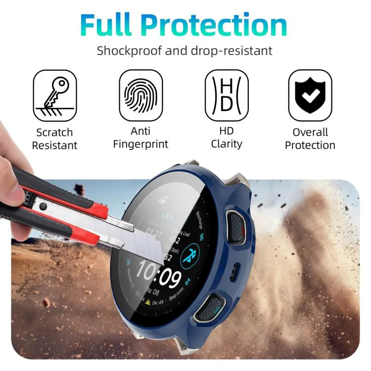 For Amazfit Cheetah 2 Pro / Cheetah 2 Ultra xDfind Film Integrated PC Watch Protective Case(Ink Blue) - Image 4