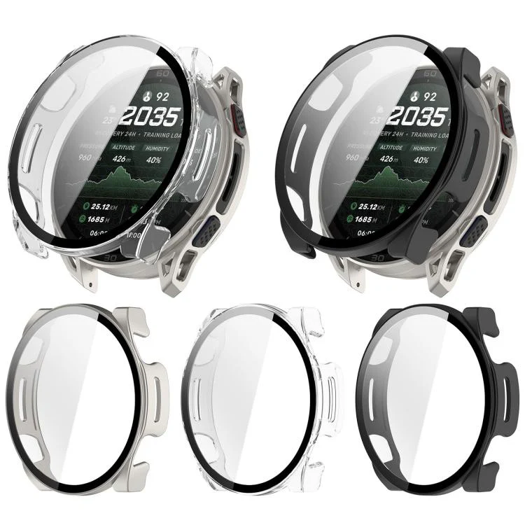 For Amazfit Cheetah 2 Ultra Tempered Glass Film Integrated PC Watch Protective Case(Brushed Black) - Image 7