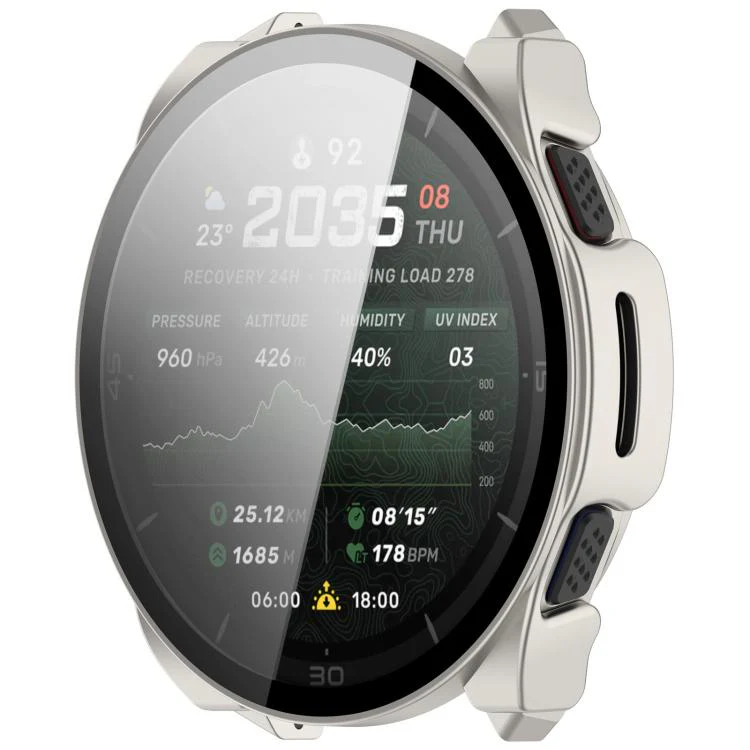 For Amazfit Cheetah 2 Ultra Tempered Glass Film Integrated PC Watch Protective Case(Brushed Titanium) - Image 2