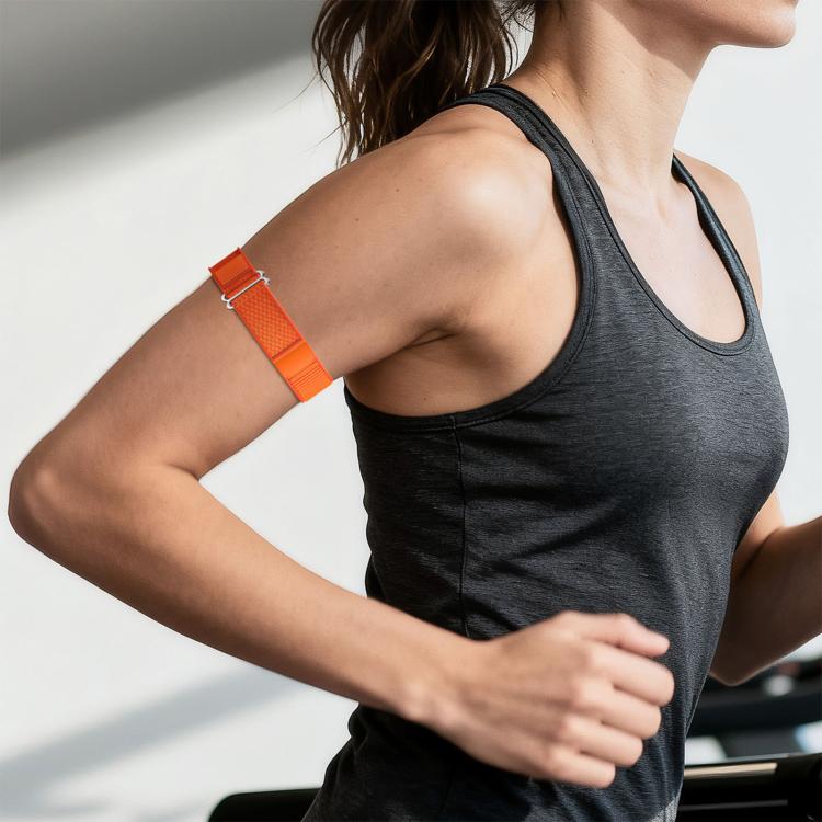 For Amazfit Helio Strap Nylon Hook and Loop Fastener Watch Band Armband(Orange) - Image 3