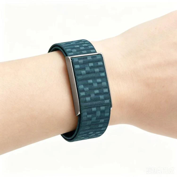 For Amazfit Helio Strap Watch Frame Integrated Nylon Hook and Loop Fastener Watch Band(Blue+Black) - Image 10
