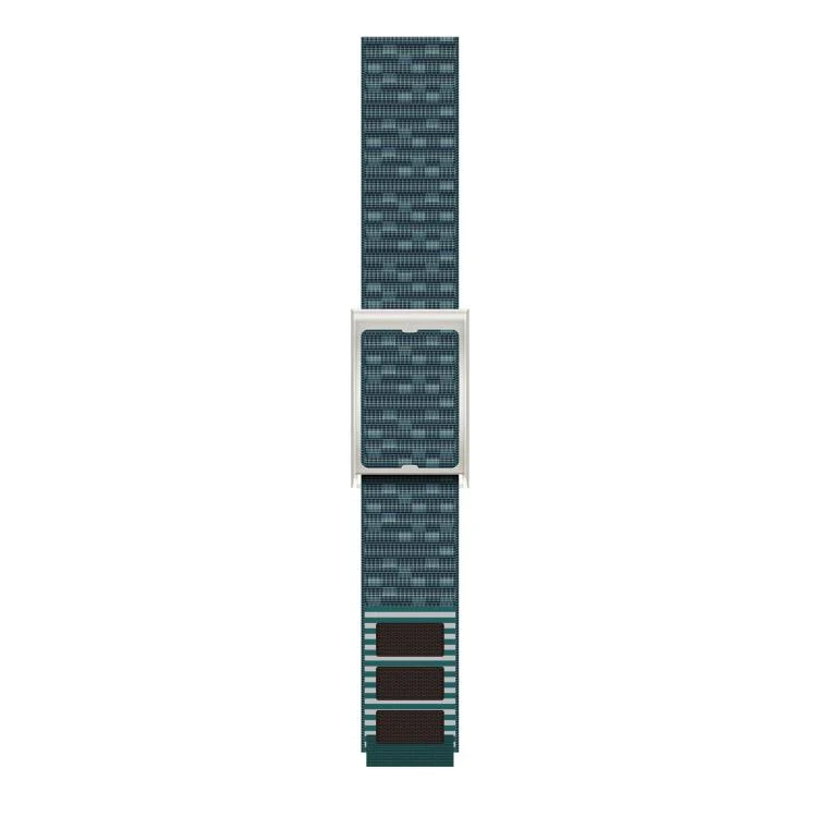 For Amazfit Helio Strap Watch Frame Integrated Nylon Hook and Loop Fastener Watch Band(Blue+Silver) - Image 4