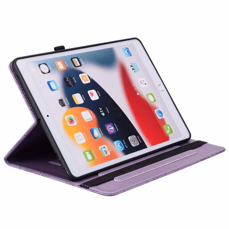 For Amazon Fire Max 11 Floral Embossed Pattern Vegan Leather Tablet Case(Purple) - Image 8
