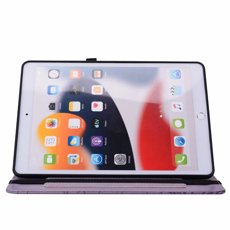 For Amazon Fire Max 11 Floral Embossed Pattern Vegan Leather Tablet Case(Purple) - Image 9