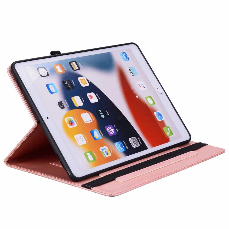 For Amazon Fire Max 11 Floral Embossed Pattern Vegan Leather Tablet Case(Rose Gold) - Image 8
