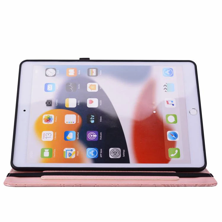 For Amazon Fire Max 11 Floral Embossed Pattern Vegan Leather Tablet Case(Rose Gold) - Image 9