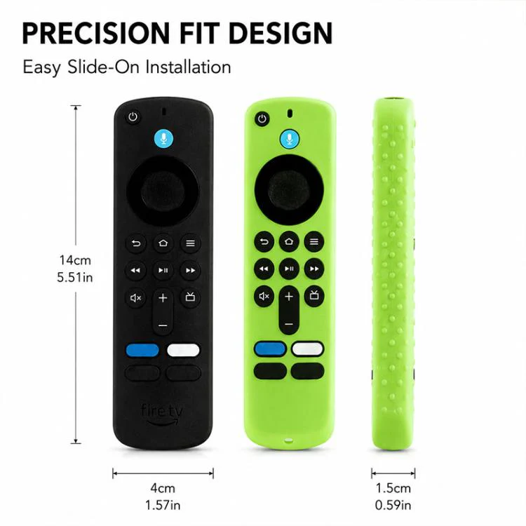For Amazon Fire TV Stick 4K 2025 Remote XDcase 4pcs Soft Silicone Protective Case with Mini Strap(Luminous Purple) - Image 2