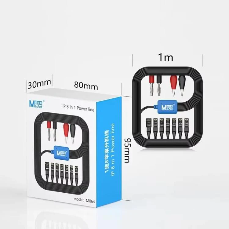 For Apple 7-16 Series Cell Phones MaAnt M064 1M 8 In 1 Power On Cable Flex Testing Line - Image 7