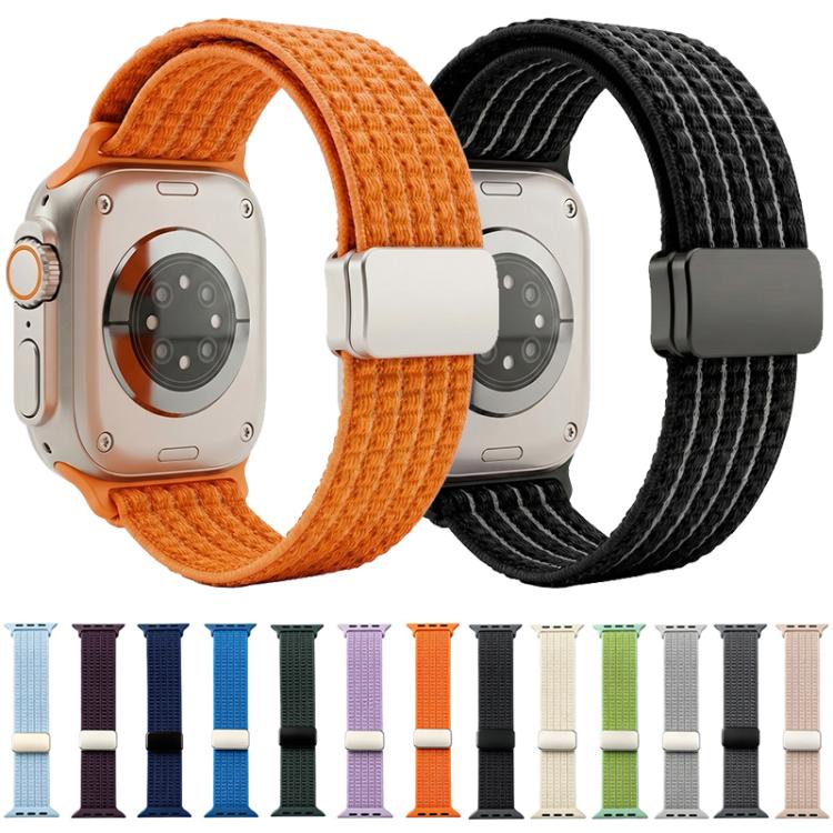 For Apple Watch 38 / 40 / 41 / S11 42mm xDfind Magnetic Buckle Nylon Woven Watch Band(Blue) - Image 2