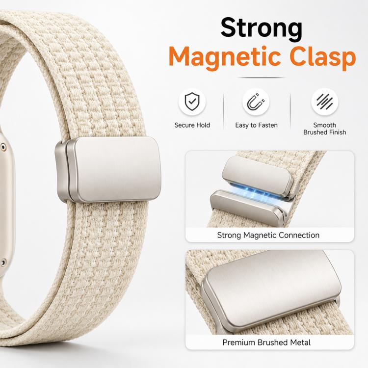 For Apple Watch 38 / 40 / 41 / S11 42mm xDfind Magnetic Buckle Nylon Woven Watch Band(Blue) - Image 4