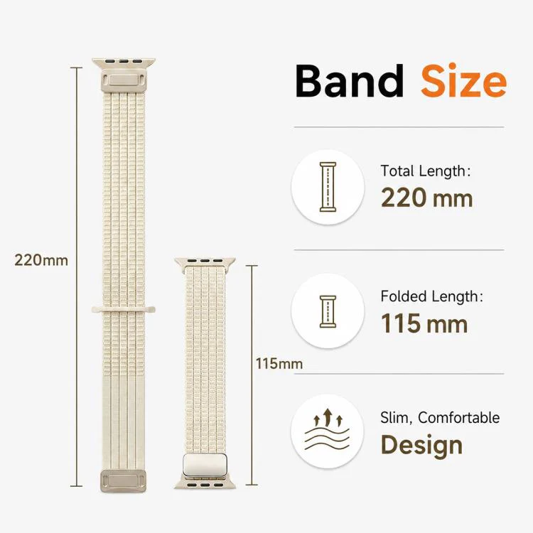 For Apple Watch 38 / 40 / 41 / S11 42mm xDfind Magnetic Buckle Nylon Woven Watch Band(Blue) - Image 7