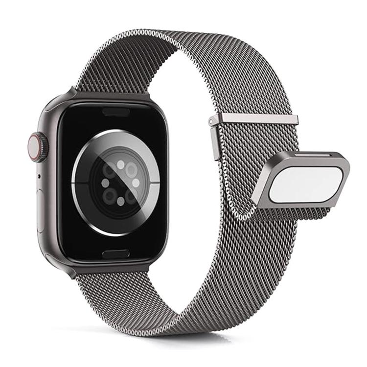 For Apple Watch 42mm / 41mm / 40mm / 38mm Kalebol Double Link Milanese Double Magnetic Stainless Steel Watch Band(Gray) - Image 2