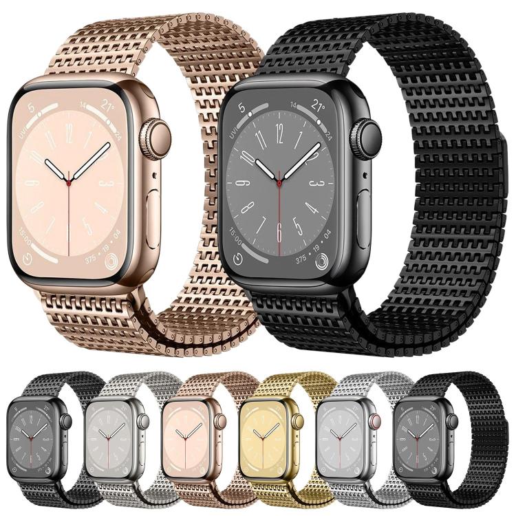 For Apple Watch 42mm / 41mm / 40mm / 38mm Pin-Chain Milanese Magnetic Watch Band(Graphite) - Image 2
