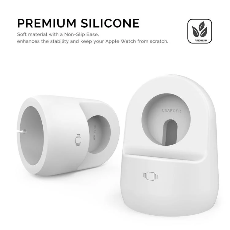 For Apple Watch AhaStyle PT63  Silicone Charging Storage Stand Mini Charging Base, Without Charger(Dark Blue) - Image 4