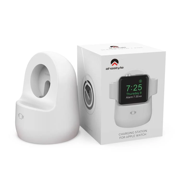 For Apple Watch AhaStyle PT63  Silicone Charging Storage Stand Mini Charging Base, Without Charger(Light Blue) - Image 7
