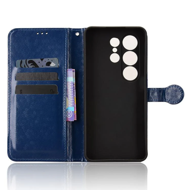 For Blackview Wave 10 Honeycomb Dot Texture Leather Phone Case(Blue) - Image 4