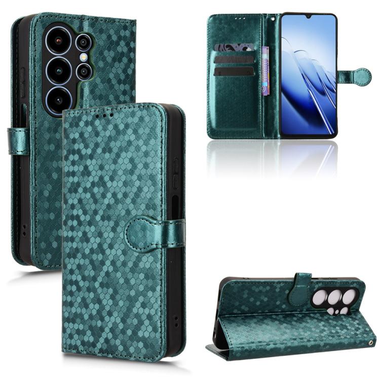 For Blackview Wave 10 Honeycomb Dot Texture Leather Phone Case(Green)