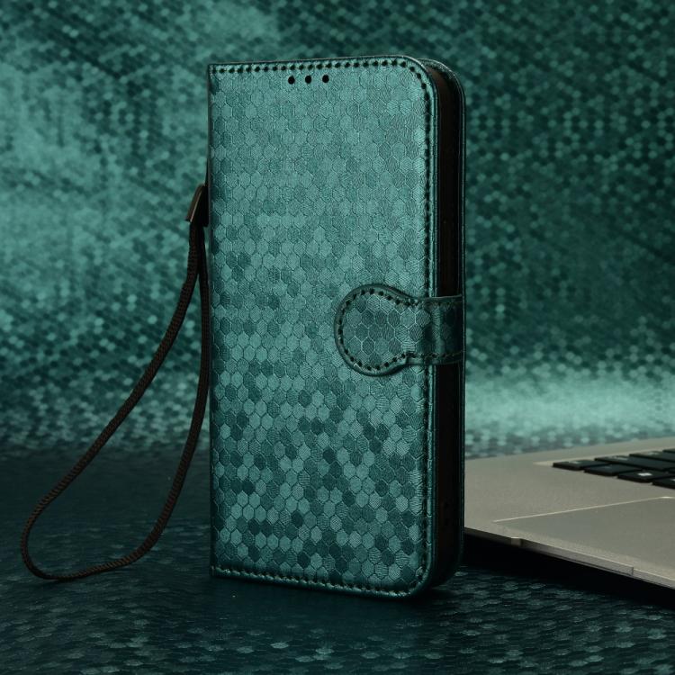 For Blackview Wave 10 Honeycomb Dot Texture Leather Phone Case(Green) - Image 2