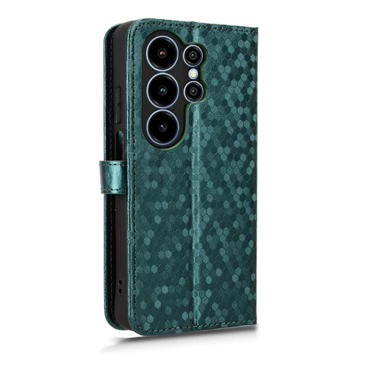 For Blackview Wave 10 Honeycomb Dot Texture Leather Phone Case(Green) - Image 3