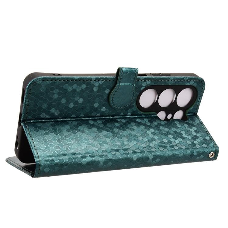 For Blackview Wave 10 Honeycomb Dot Texture Leather Phone Case(Green) - Image 5