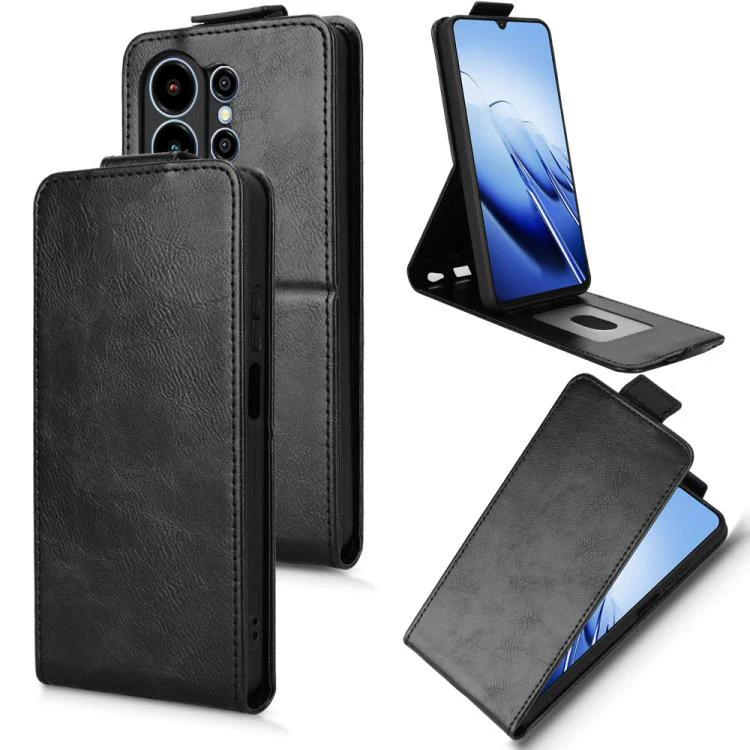 For Blackview Wave 10 Magnetic Vertical Flip Leather Phone Case with Buckle(Black)