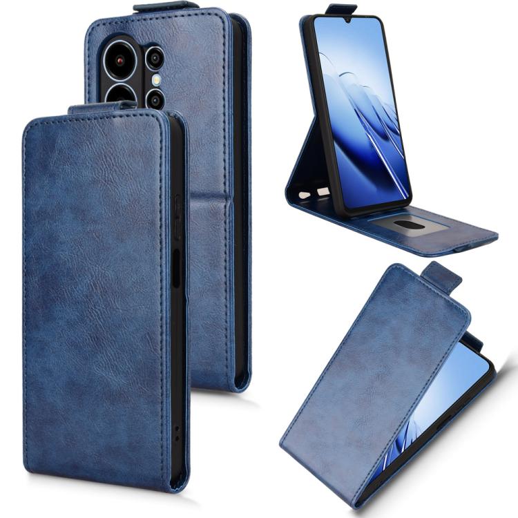 For Blackview Wave 10 Magnetic Vertical Flip Leather Phone Case with Buckle(Blue)