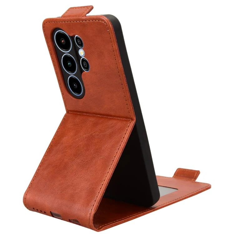 For Blackview Wave 10 Magnetic Vertical Flip Leather Phone Case with Buckle(Brown) - Image 4