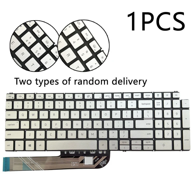 For Dell Inspiron 15 7590 / 7791 / 5584 US Version Backlight Laptop Keyboard(Silver) - Image 2
