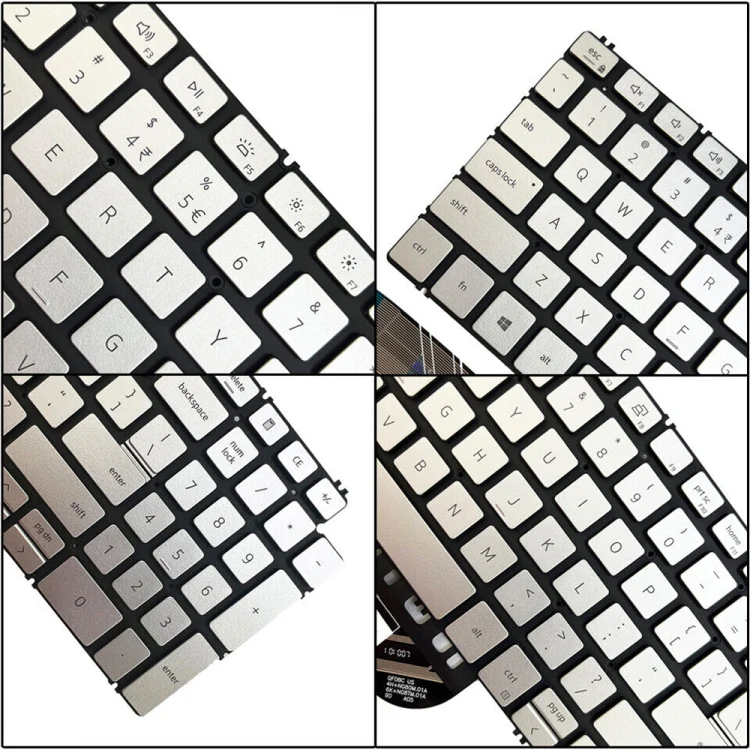 For Dell Inspiron 15 7590 / 7791 / 5584 US Version Backlight Laptop Keyboard(Silver) - Image 4