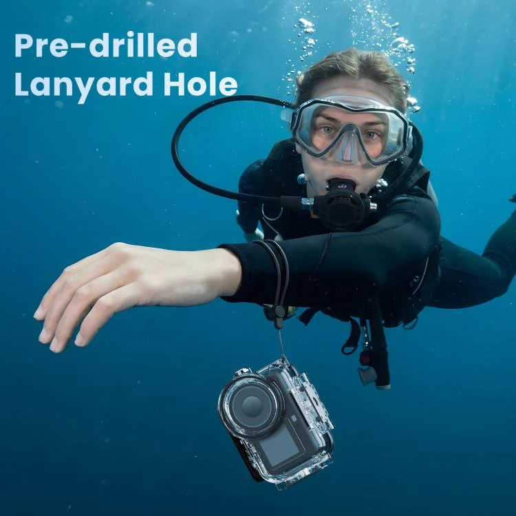 For DJI Action 6 aMagisn 60m Waterproof Case Deep Diving Housing with Dual Lock(Transparent) - Image 11