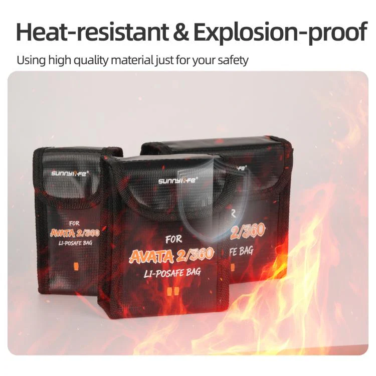 For DJI Avata 2 / 360 Sunnylife Battery Explosion-proof Safe Bag Protective Li-Po Safe Bag, Quantity:For 3pcs Batteries - Image 3