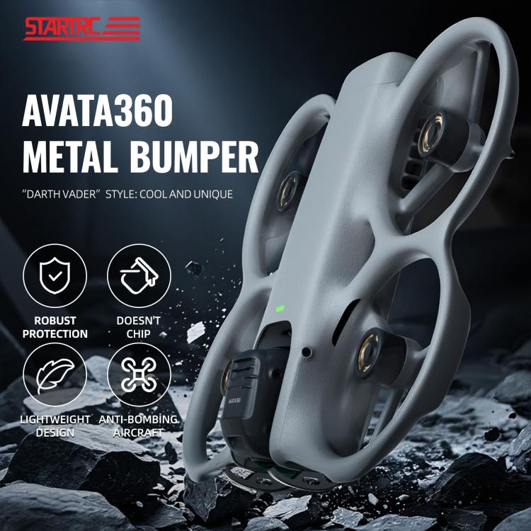 For DJI Avata 360 STARTRC Gimbal Lens Anti-collision Plastic Guard Bumper (Black) - Image 6
