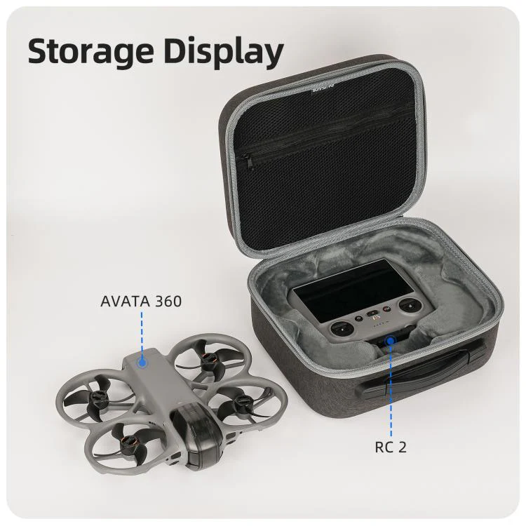 For DJI Avata 360 Sunnylife Carrying Hard Travel Storage Bag Easy Carrying Combo Bag - Image 15