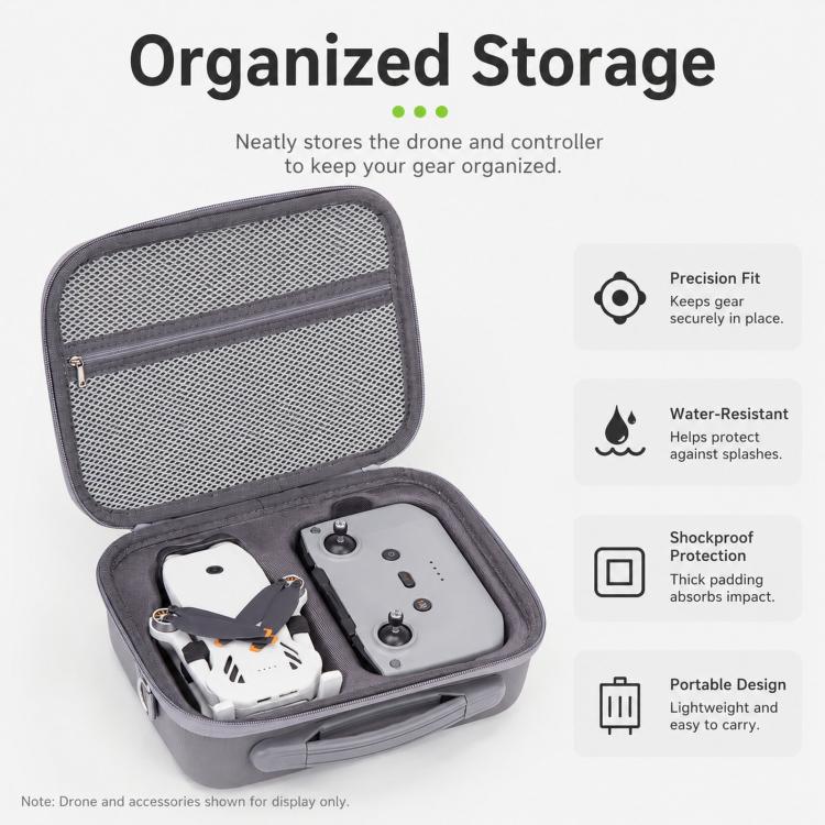 For DJI Lito 1 Drone & Standard Remote Control Storage Bag Outdoor Portable Shoulder Bag(Gray) - Image 3