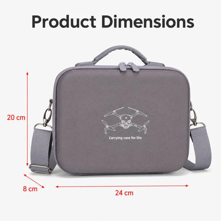 For DJI Lito 1 Drone & Standard Remote Control Storage Bag Outdoor Portable Shoulder Bag(Gray) - Image 9