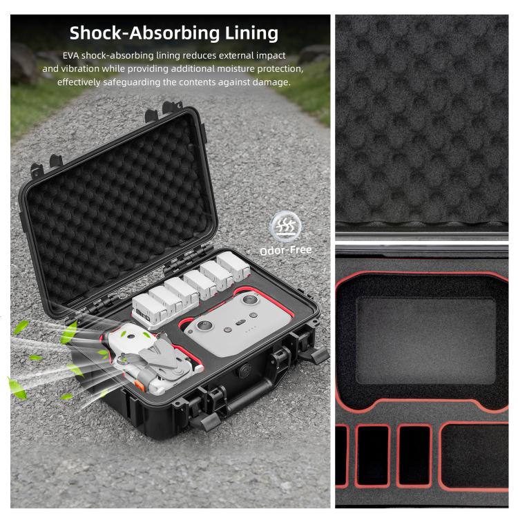 For DJI Lito 1 / X1 STARTRC PP Waterproof Shockproof Suitcase Portable Storage Box (Black) - Image 10