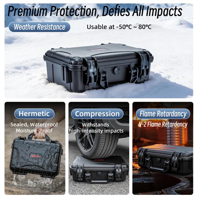 For DJI Lito 1 / X1 STARTRC PP Waterproof Shockproof Suitcase Portable Storage Box (Black) - Image 7