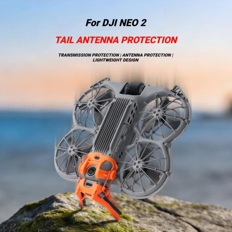 For DJI Neo 2 RCSTQ Tail Fin Protector Antenna Guard Shockproof Cover for Crash and Scratch Protection(Orange) - Image 2