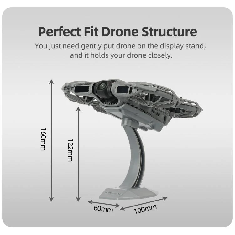 For DJI Neo 2 Sunnylife Desktop Display Stand Drone Mount Exhibition Base Bracket (Dark Gray) - Image 5