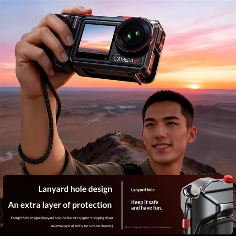 For DJI Osmo Action 3 / 4 / 5 Pro Cage Frame Action Camera Aluminum Alloy Protective Case(Grey) - Image 7