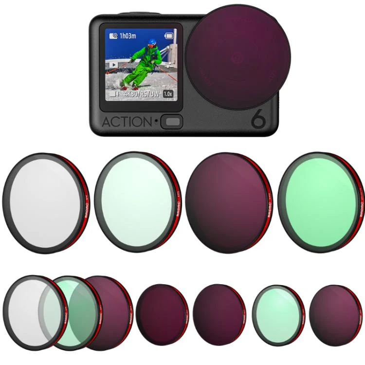 For DJI Osmo Action 6 BRDRC Lens Filter Accessories, Specifications: CPL+ND16+ND32+ND64 - Image 2