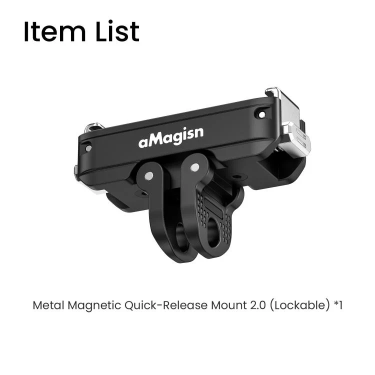 For DJI Osmo Action 6 / Nano aMagisn Metal Magnetic Quick Release Mount 2.0 Lockable Adapter(Black) - Image 11