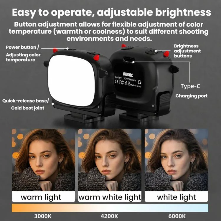 For DJI Osmo Action 6 / Nano BRDRC Handheld Selfie Monster Fill Light Accessory - Image 12