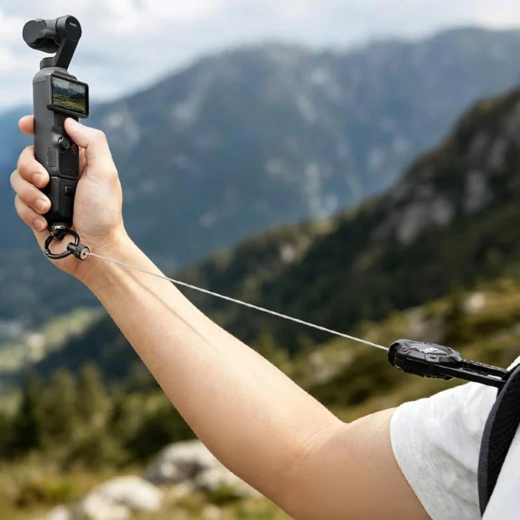 For DJI Osmo Packet 4 / 3 BRDRC Magnetic Telescopic Backpack Hook Anti-Loss Rope(Black) - Image 13