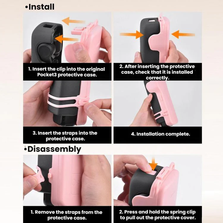 For DJI Osmo Pocket 3 BRDRC Filter Storage Flip Case With Magnetic Clasp(Black) - Image 11