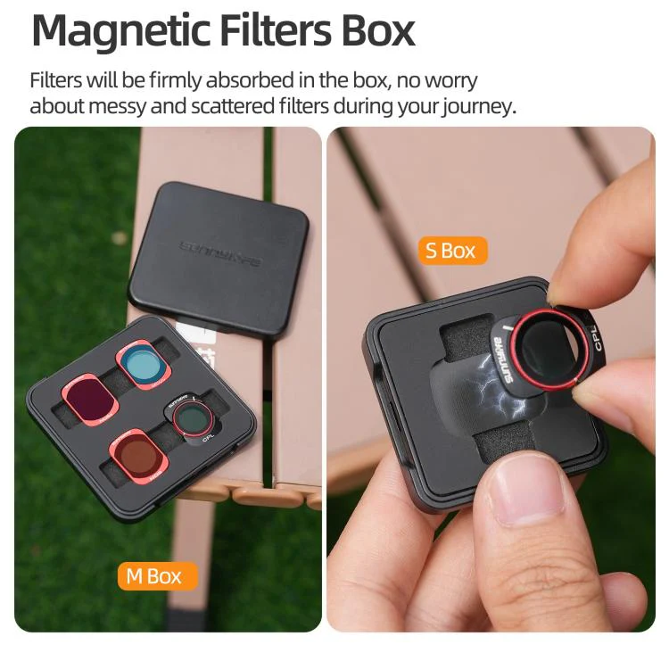 For DJI OSMO Pocket 3 Sunnylife Camera Lens Magnetic Metal Filter, Filter:4 in 1 MCUV CPL ND32/64 - Image 13