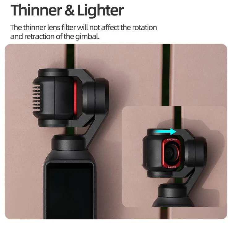 For DJI OSMO Pocket 3 Sunnylife Camera Lens Magnetic Metal Filter, Filter:4 in 1 ND8/16/32/64 - Image 8