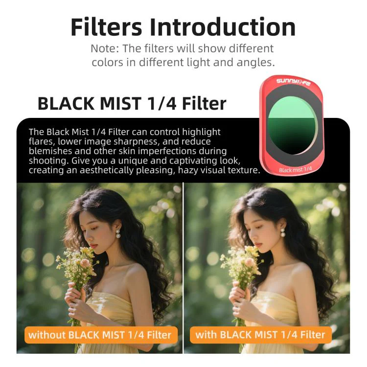 For DJI OSMO Pocket 3 Sunnylife Camera Lens Magnetic Metal Filter, Filter:CPL - Image 14