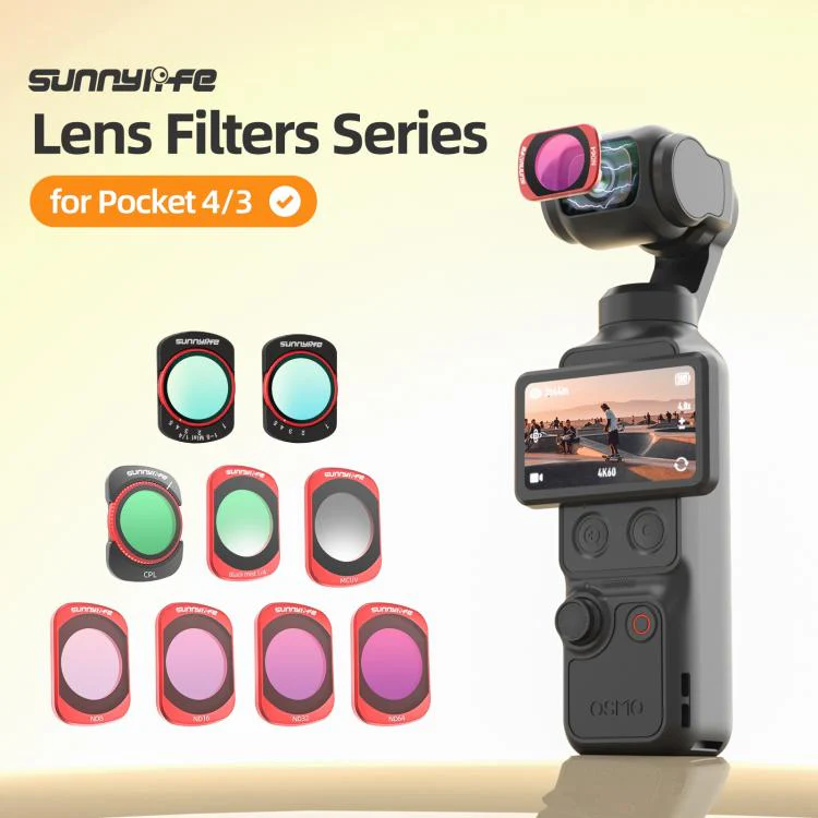For DJI OSMO Pocket 3 Sunnylife Camera Lens Magnetic Metal Filter, Filter:ND64 - Image 3