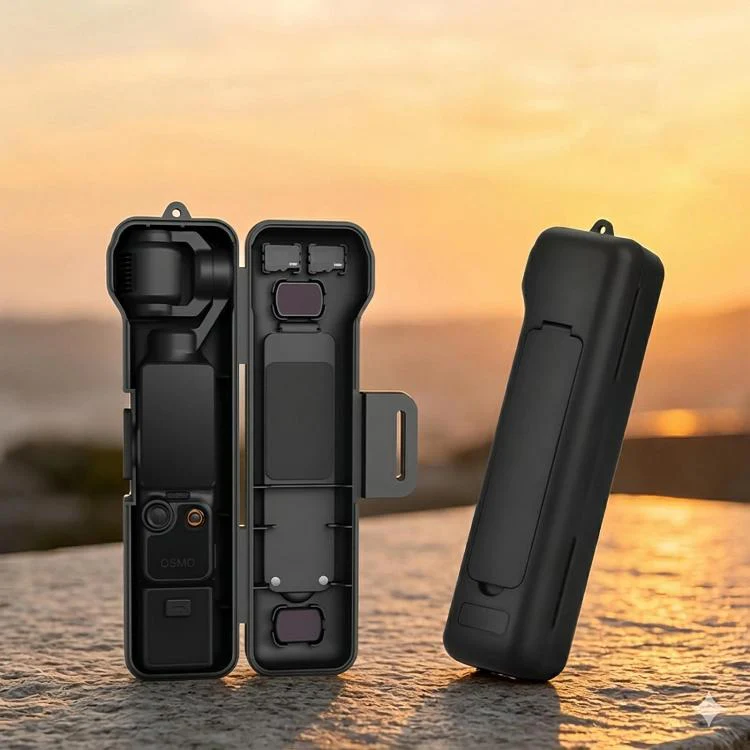 For DJI Osmo Pocket 4 / 3 BRDRC Display Gimbal Lens Cover Protective Case(Black)